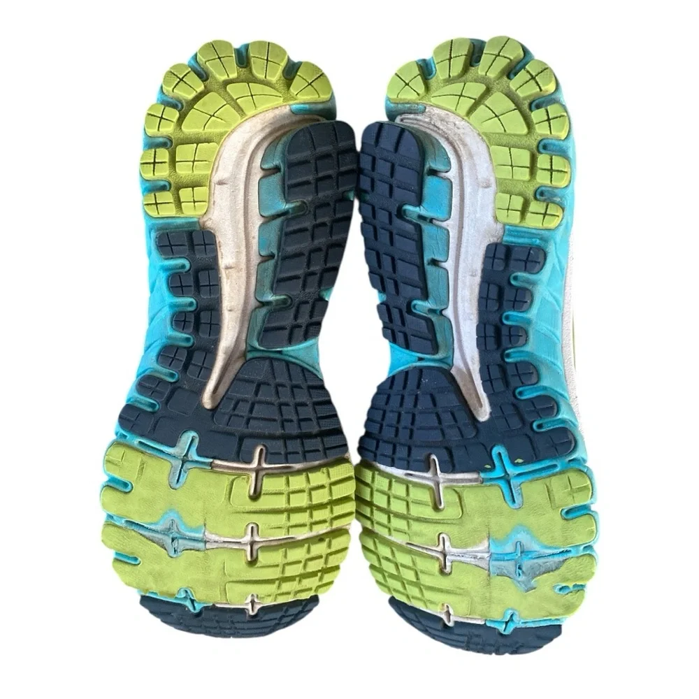 BROOKS Ghost 9 Grey Turquoise Running Athletic Sneakers 1202251B151 Women’s 8.5